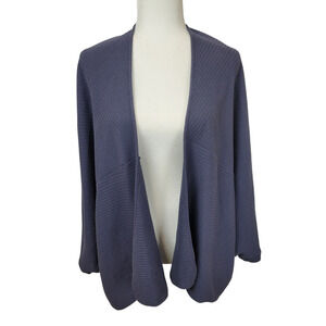 FP Beach Blue Cotton Open Front Dolman Sleeve Cardigan Kimono Boho